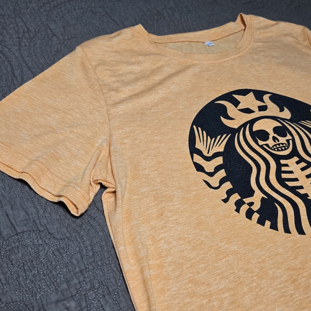 Skeleton Starbucks Inspired Shirt, L - Picture 3 of 10